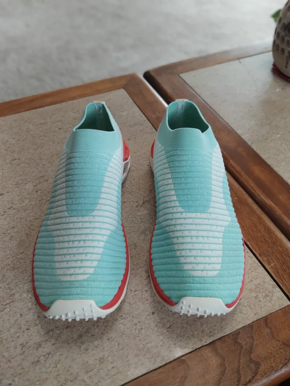 Merrell Woman's Slip On Range Shoes Mint Green, Burnt Red & Cream Size 10